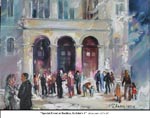 Special Event at Basilica, St.John's-1, Oil on Canvas